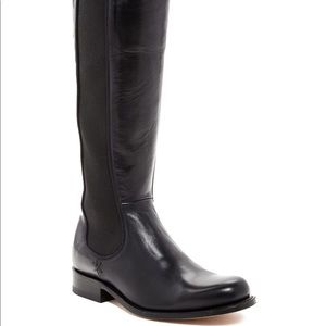 Frye Black Leather Riding Boots